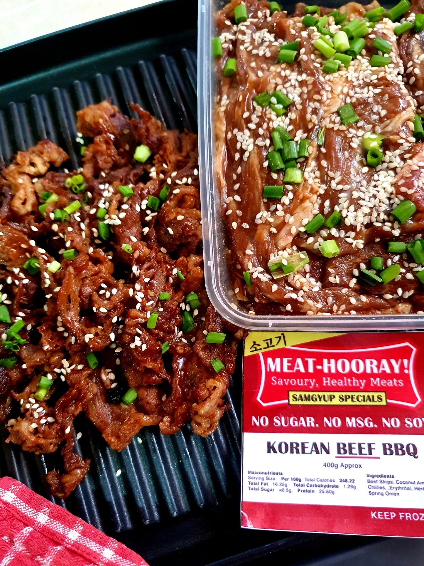 PerfectMatch Low-carb l Ready to Cook l Keto Samgyup Korean Beef BBQ l Meathooray l No Soy l No Sugar l No MSG l 400g