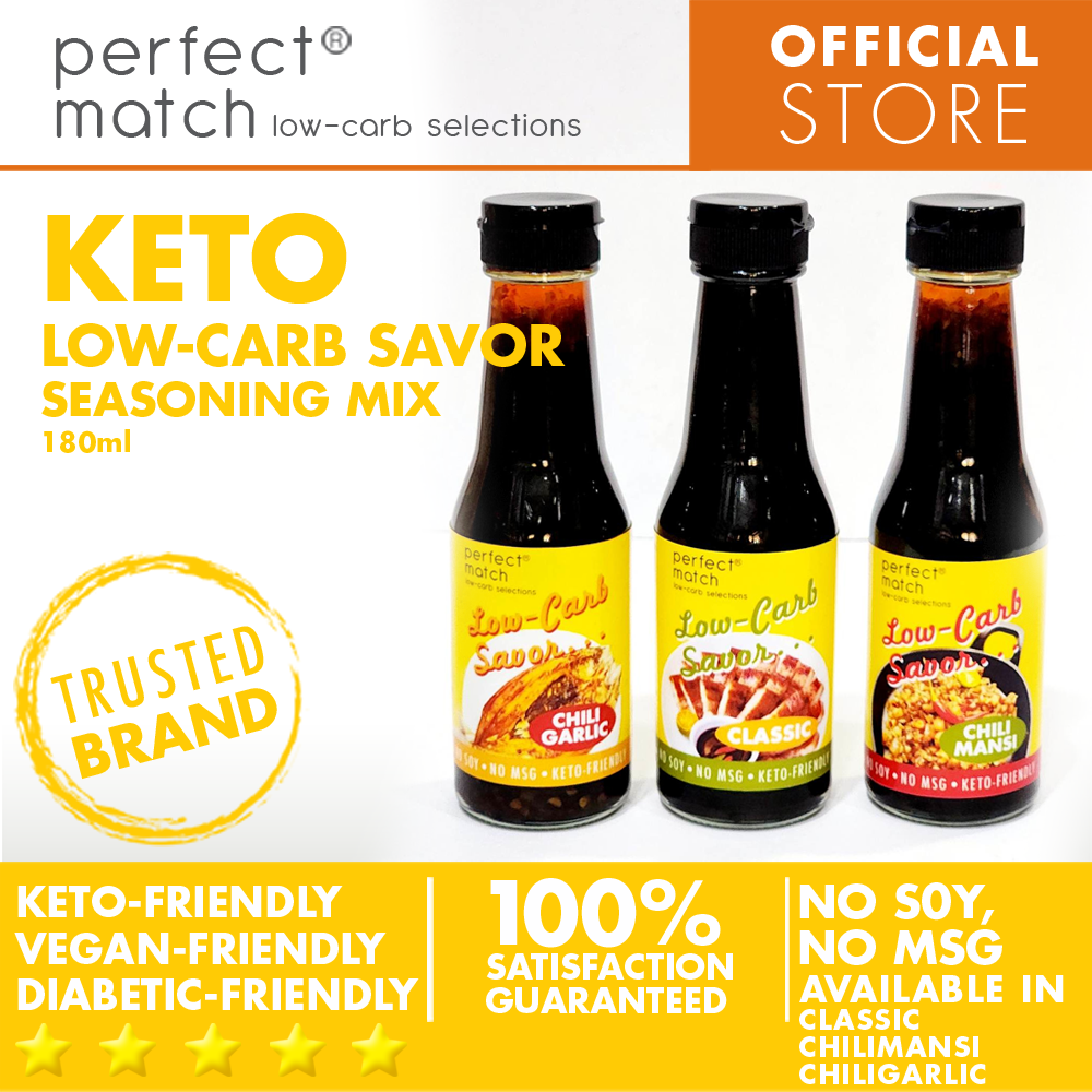 PerfectMatch Low-carb® I Savor Liquid Seasoning l Keto-friendly l Vegan-Friendly l Diabetic-Friendly l 180ml