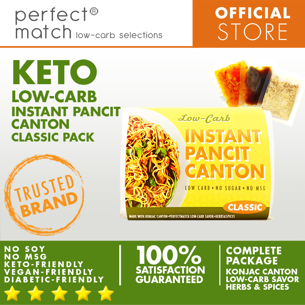 PerfectMatch Low-carb® I Instant Pancit Canton Chili Garlic l Keto-friendly l Vegan-Friendly l Diabetic-Friendly l Sugar-free