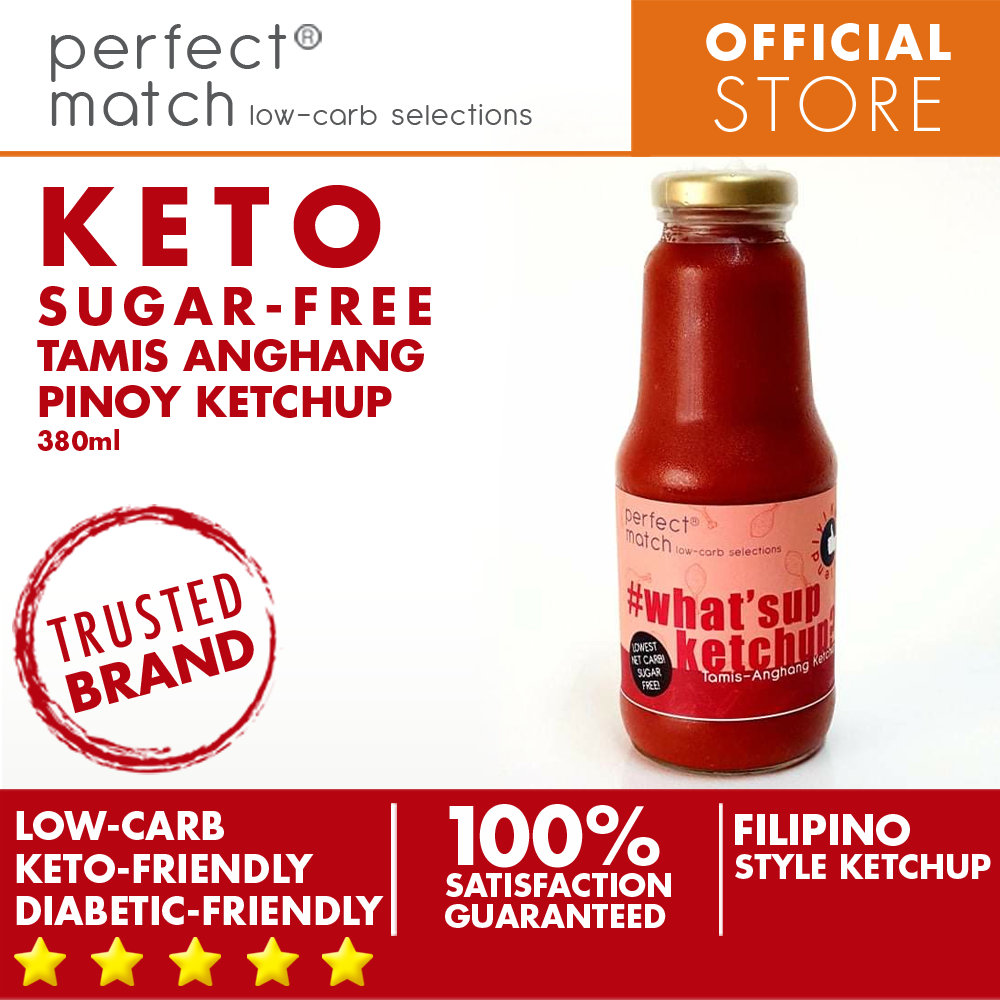 PerfectMatch Low-carb® l Keto Sugar-Free Ketchup l What’supketchup l Sugarfree