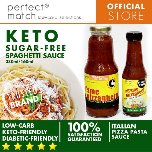 PerfectMatch Low-carb® l Keto Sugar-Free Pizza & Spaghetti Sauce l It’smepizzaghetti l Sugarfree