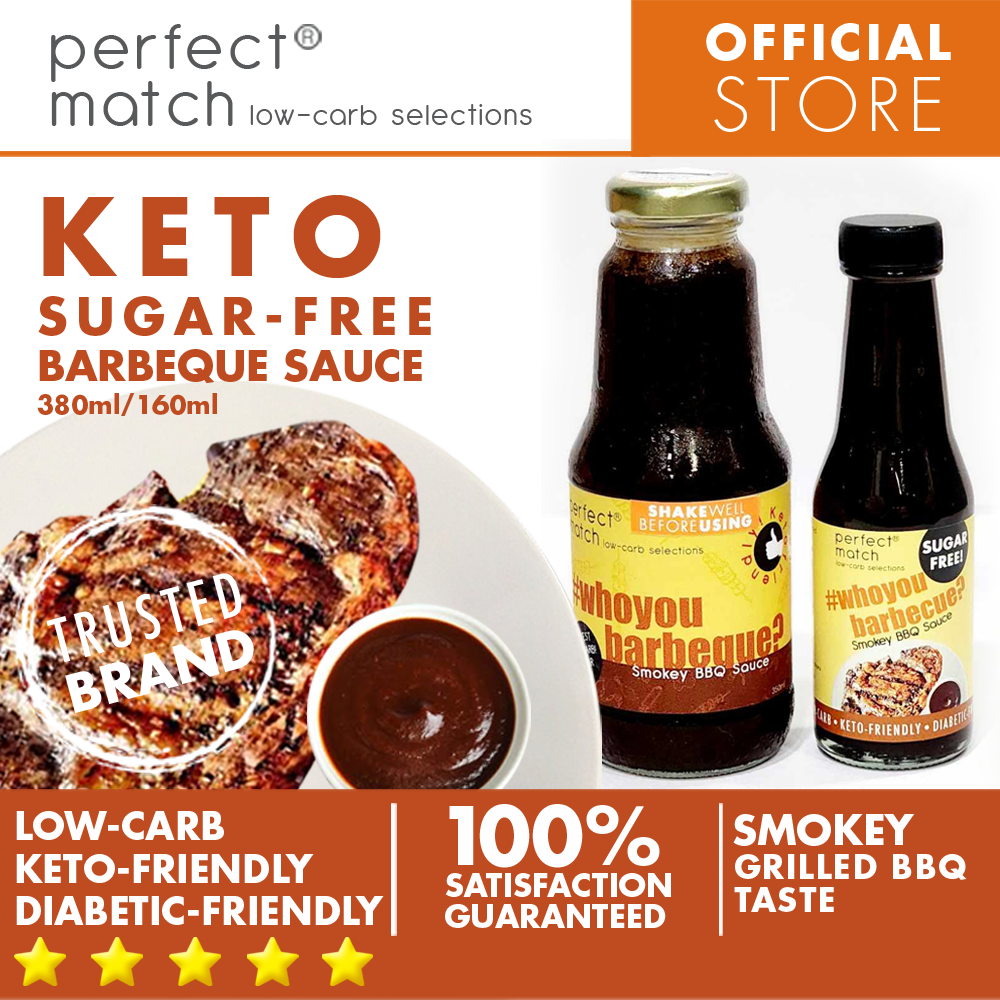 PerfectMatch Low-carb® l Keto Sugar-Free BBQ Sauce l Whoyoubarbeque l Sugarfree