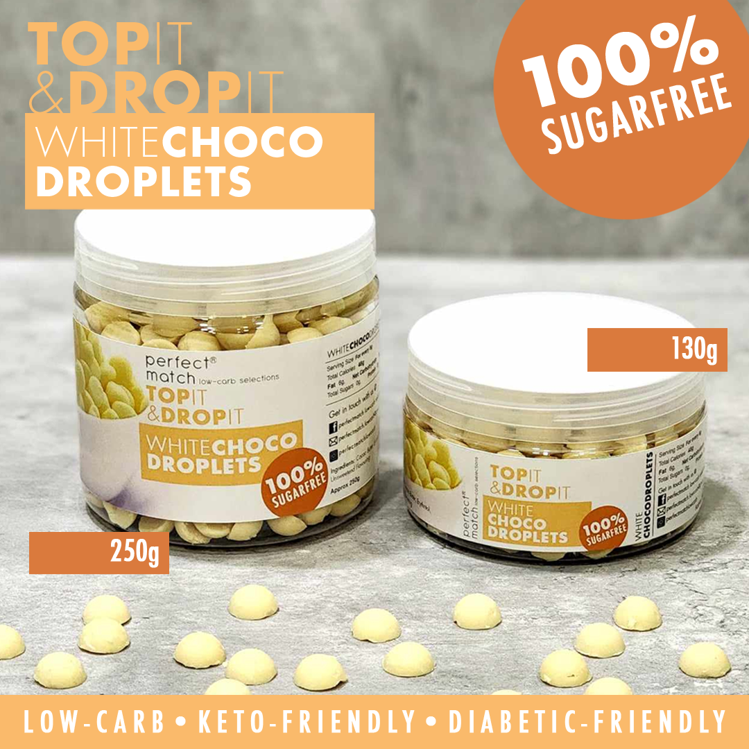 PerfectMatch Low-carb® I Low-carb Keto White Choco Droplets l Sugar-free