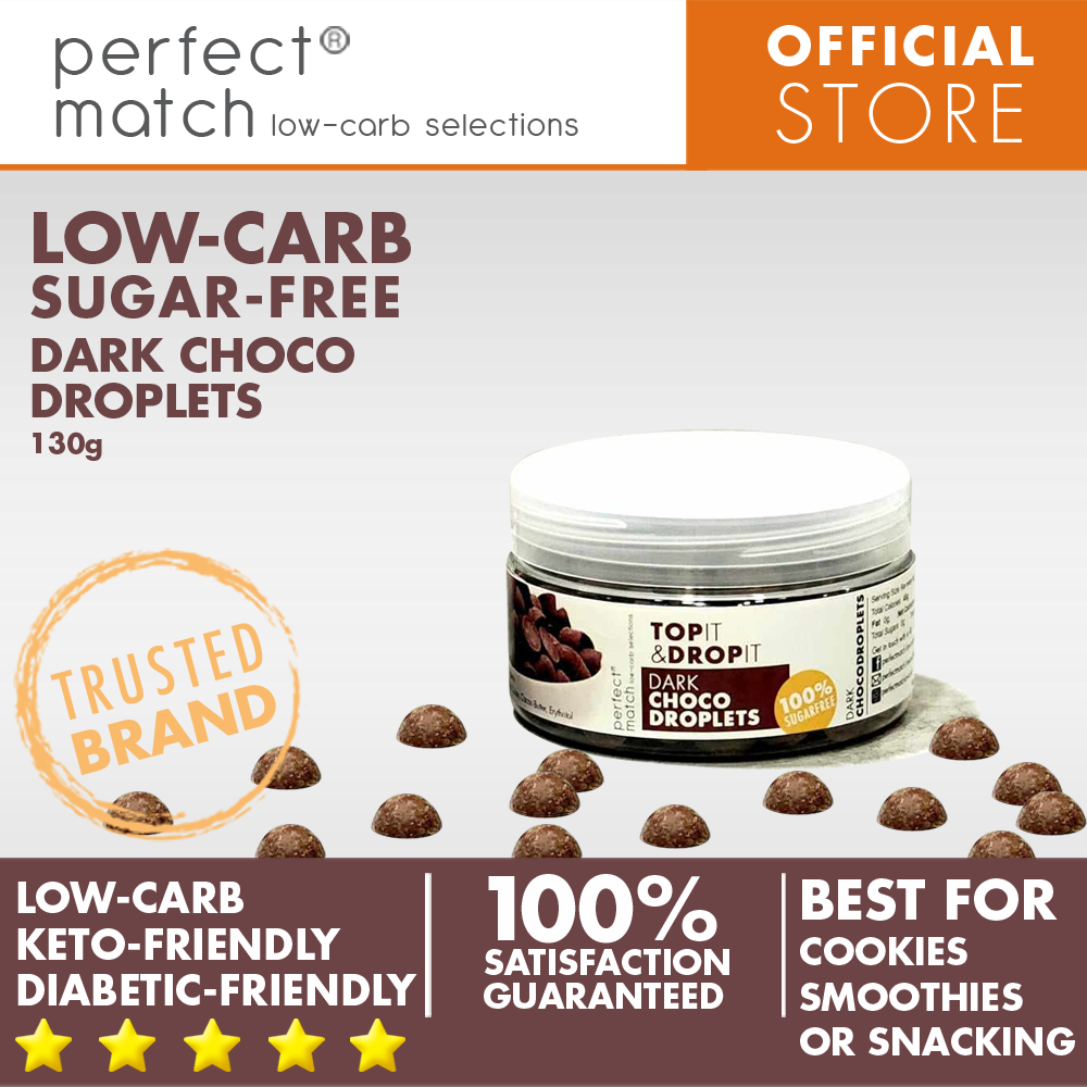 PerfectMatch Low-carb® I Low-carb Keto Dark Choco Droplets l Sugar-free
