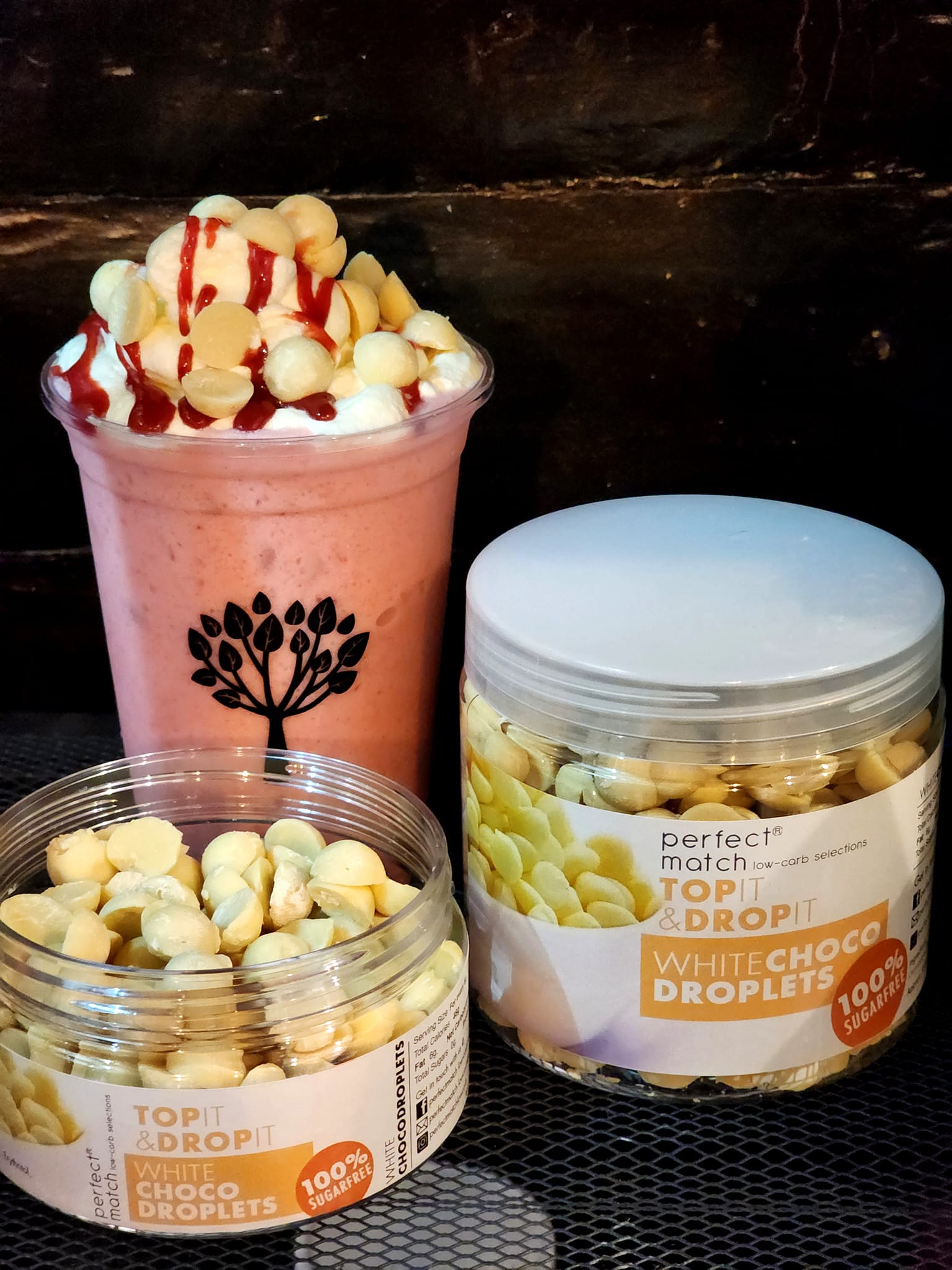 PerfectMatch Low-carb® I Low-carb Keto White Choco Droplets l Sugar-free