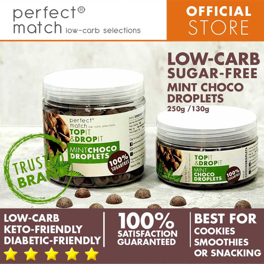 PerfectMatch Low-carb® I Low-carb Keto Mint Choco Droplets l Sugar-free