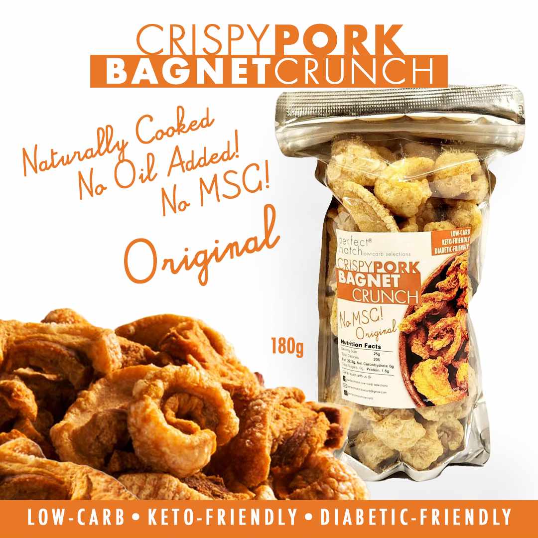 PerfectMatch Low-carb® l Low-Carb Trail Mix l Pork Bagnet Crunch l Original or Spicy I Keto-friendly l 180 grams