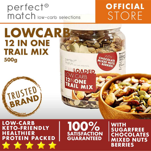 PerfectMatch Low-carb® l Low-Carb Trail Mix l Fully Loaded 12-in-1 l Chocolates, Mixed Nuts, Berries l 500grams