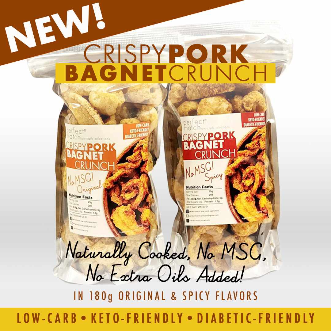 PerfectMatch Low-carb® l Low-Carb Trail Mix l Pork Bagnet Crunch l Original or Spicy I Keto-friendly l 180 grams
