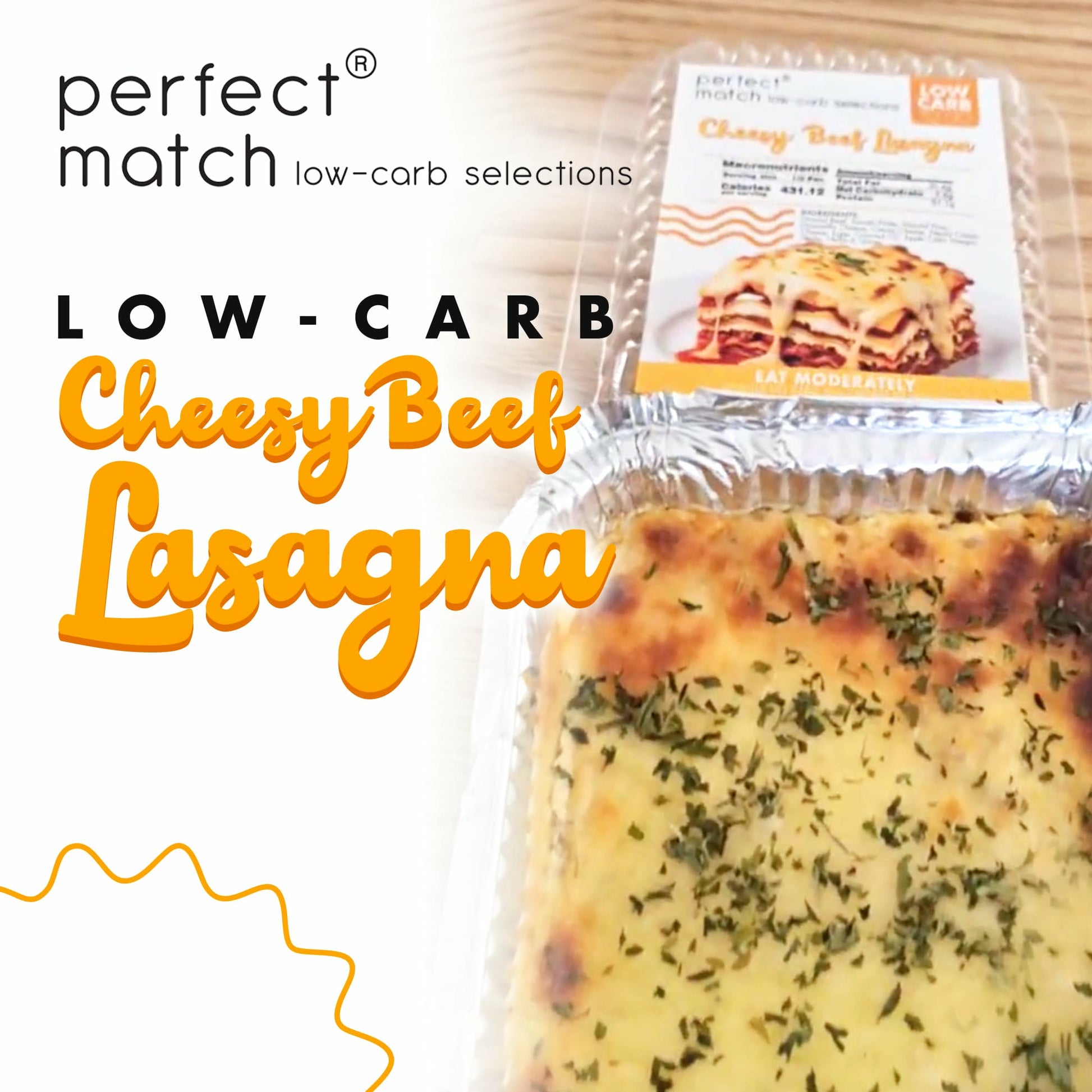 PerfectMatch Low-carb® l Low-carb Cheesy Beef Lasagna