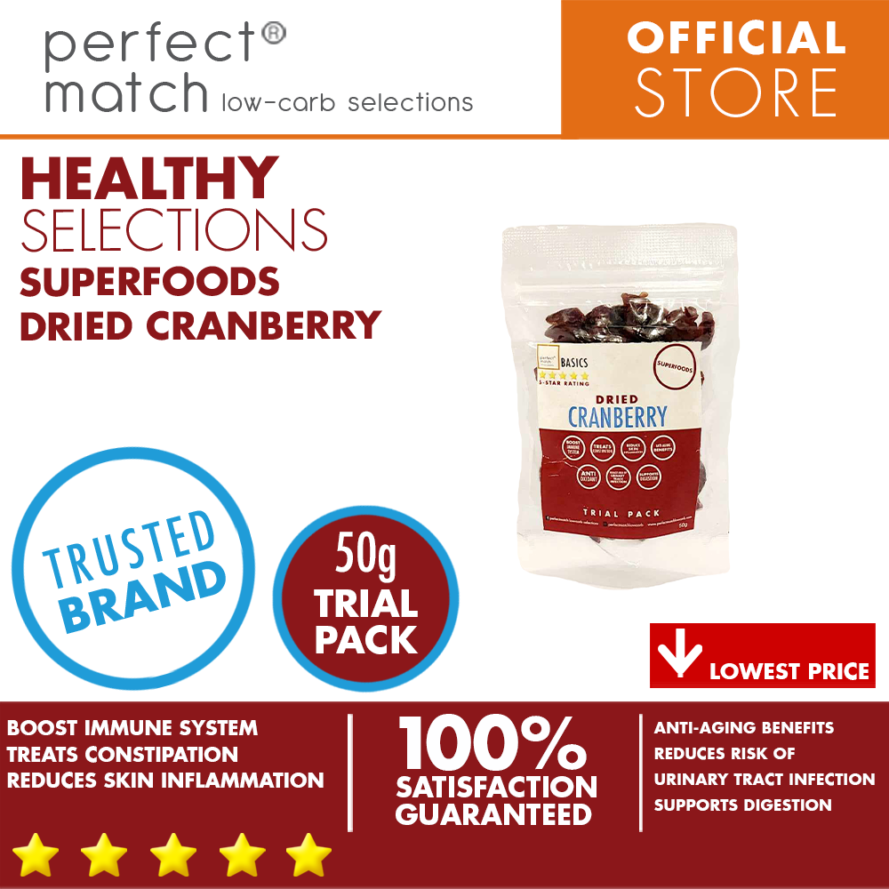 PerfectMatch Low-carb® | Dried Cranberry | Supports Digestion | Boost Immune System