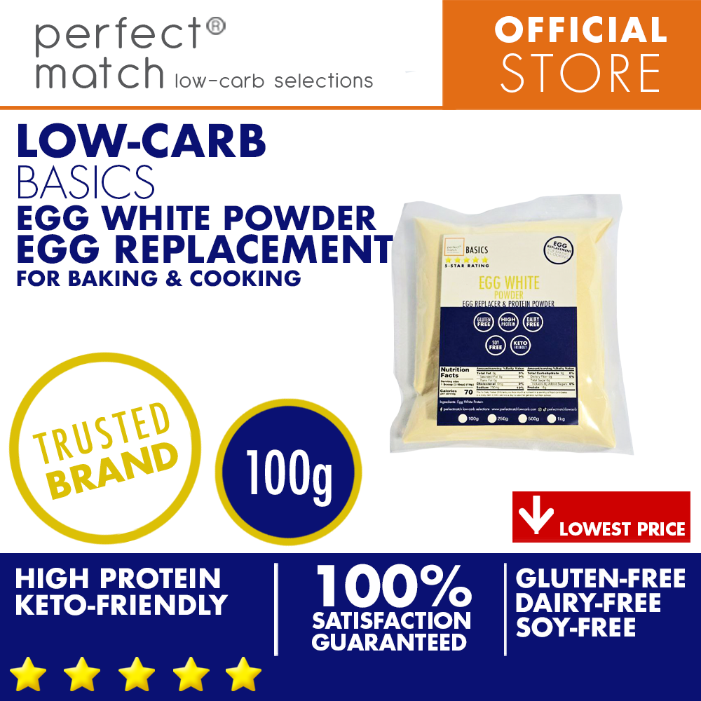 PerfectMatch Low-carb® I Egg White Powder I Egg Replacement I Protein Powder I Low-carb I Keto Friendly I Gluten Free