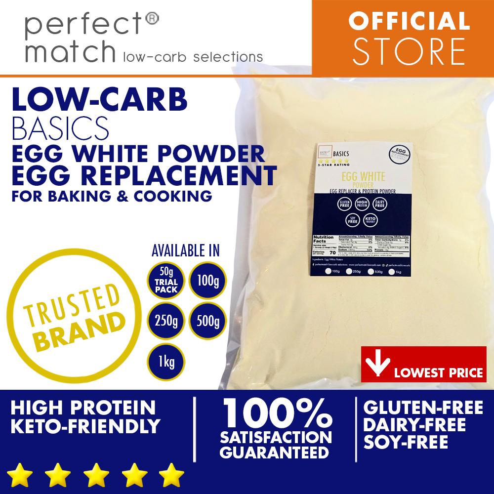 PerfectMatch Low-carb® I Egg White Powder I Egg Replacement I Protein Powder I Low-carb I Keto Friendly I Gluten Free