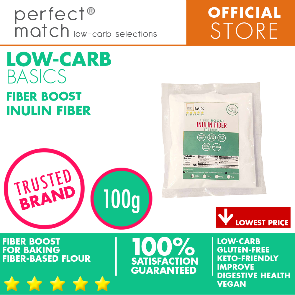 PerfectMatch Low-carb® | Inulin Fiber | Fiber Boost | Fiber-based Flour | Gluten-Free | Keto-Friendly | Vegan | Baking Essentials | Improve Digestive Health