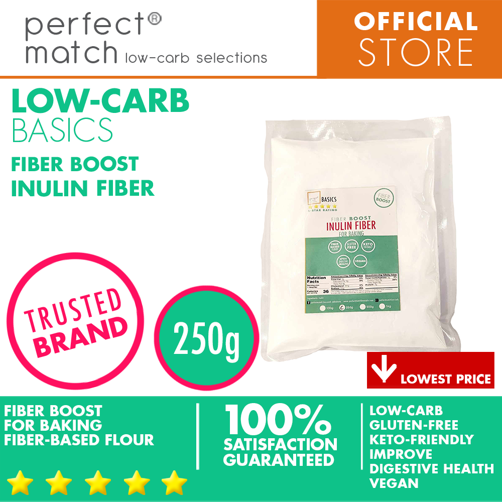 PerfectMatch Low-carb® | Inulin Fiber | Fiber Boost | Fiber-based Flour | Gluten-Free | Keto-Friendly | Vegan | Baking Essentials | Improve Digestive Health