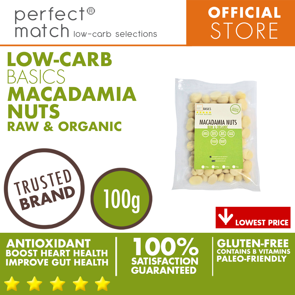 PerfectMatch Low-carb® I Raw Macadamia Nuts I Low-carb I Keto-friendly I Gluten Free
