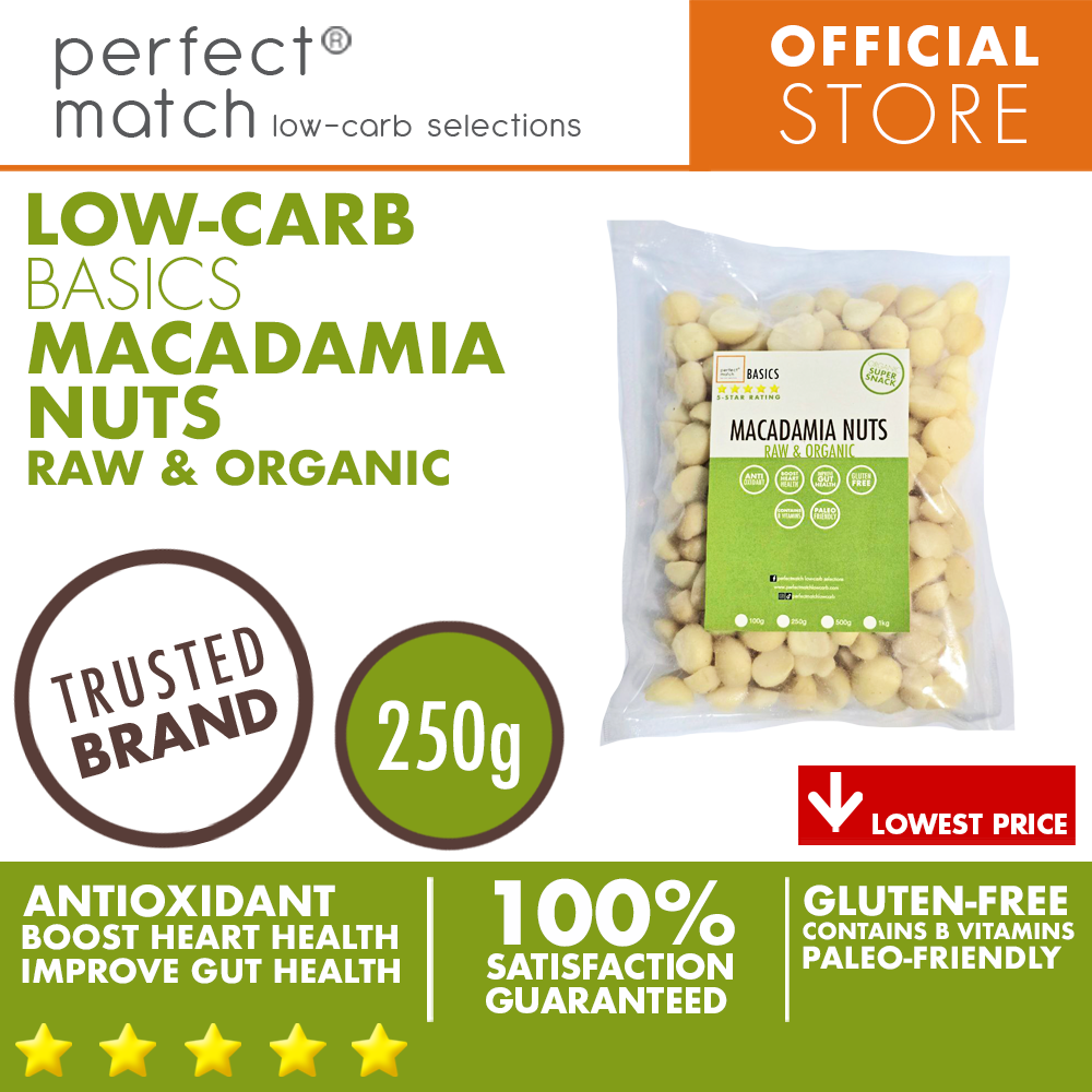 PerfectMatch Low-carb® I Raw Macadamia Nuts I Low-carb I Keto-friendly I Gluten Free