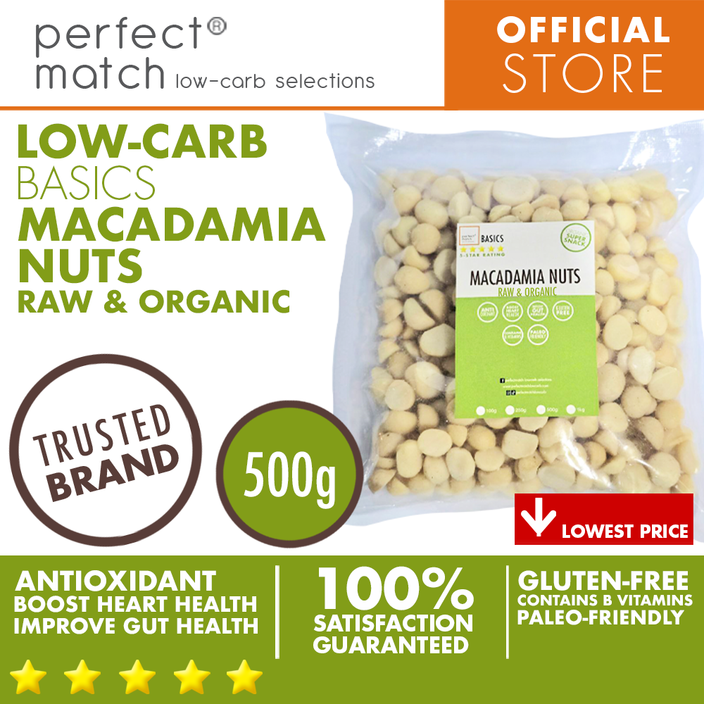 PerfectMatch Low-carb® I Raw Macadamia Nuts I Low-carb I Keto-friendly I Gluten Free