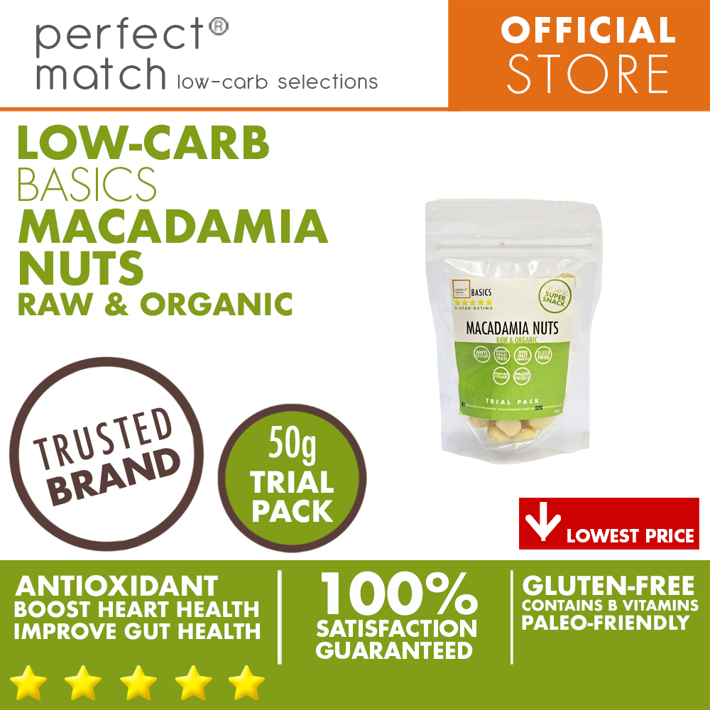PerfectMatch Low-carb® I Raw Macadamia Nuts I Low-carb I Keto-friendly I Gluten Free
