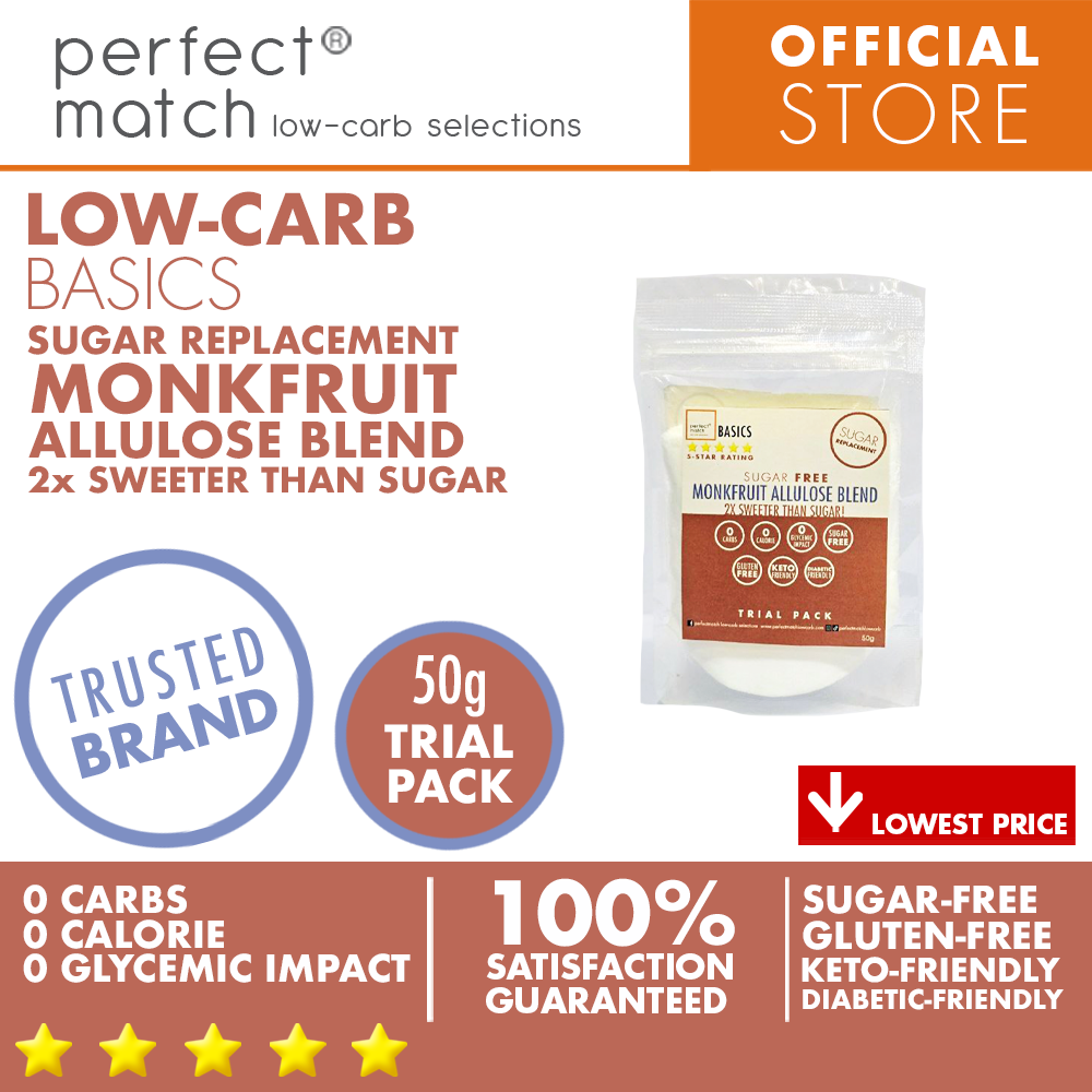 PerfectMatch Low-carb® l Monkfruit Allulose Blend I Sugar-Free I Low-carb I Keto-Friendly I Gluten-Free I Sugar Replacement