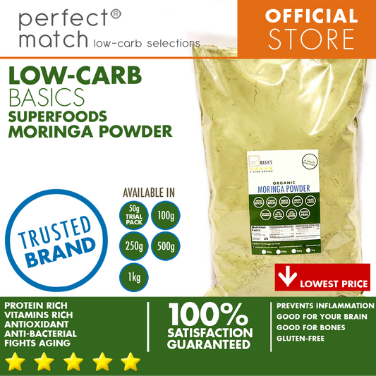 PerfectMatch Low-carb® | Moringa Powder | Organic |  Low-carb| Keto-Friendly I Gluten-free I Antioxidant