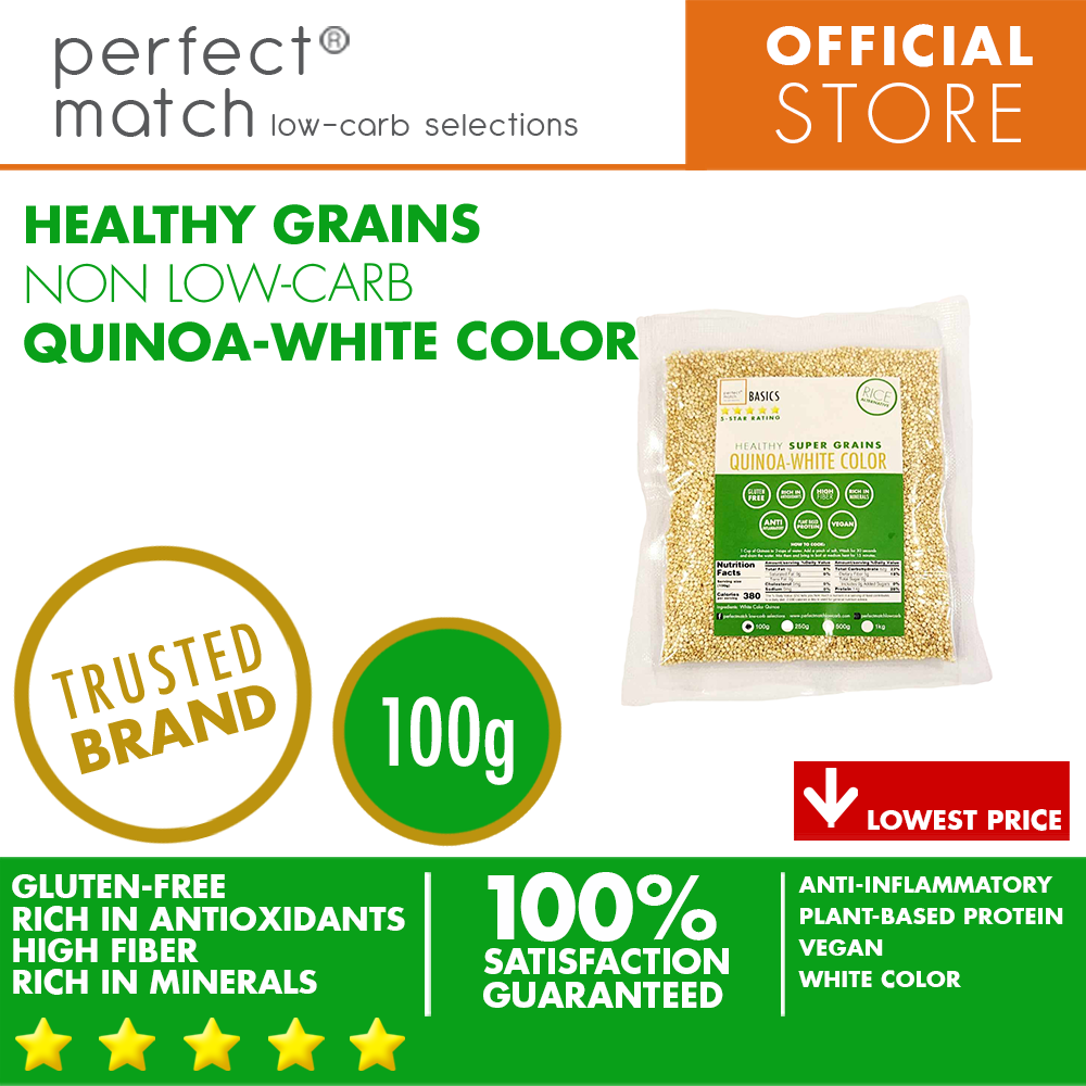 PerfectMatch Low-carb® | Quinoa White Color | Healthy Super Grains | Rich in Antioxidants | Gluten-Free | High Fiber | Rich in Minerals | Plant-Based Protein | Vegan | Anti-Inflammatory