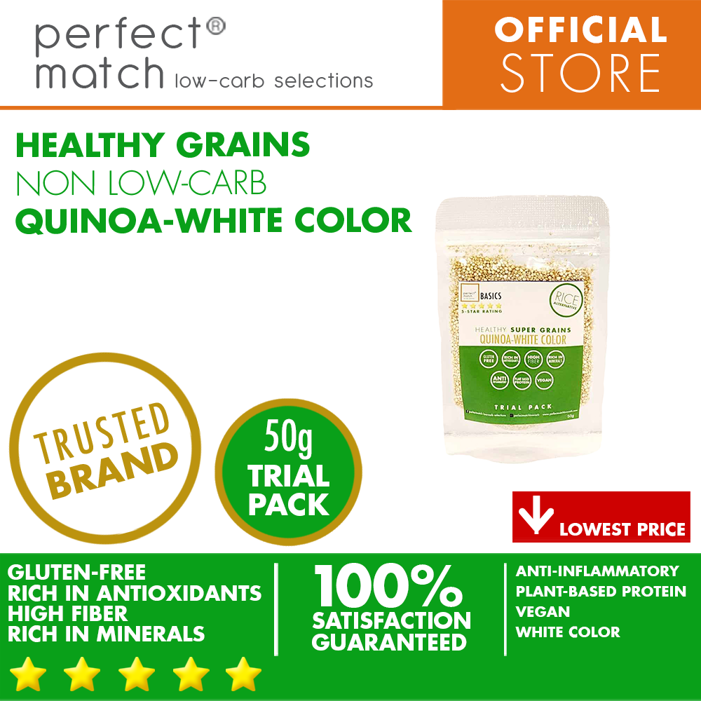 PerfectMatch Low-carb® | Quinoa White Color | Healthy Super Grains | Rich in Antioxidants | Gluten-Free | High Fiber | Rich in Minerals | Plant-Based Protein | Vegan | Anti-Inflammatory
