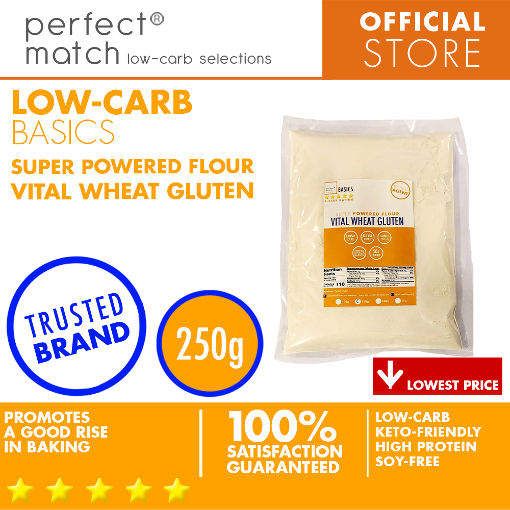 PerfectMatch Low-carb | Vital Wheat Gluten | Super Powered Flour | Binding Agent | Low-Carb | Keto-Friendly | High in Protein | Soy-Free | Promotes a good rise in Baking | Baking Essentials