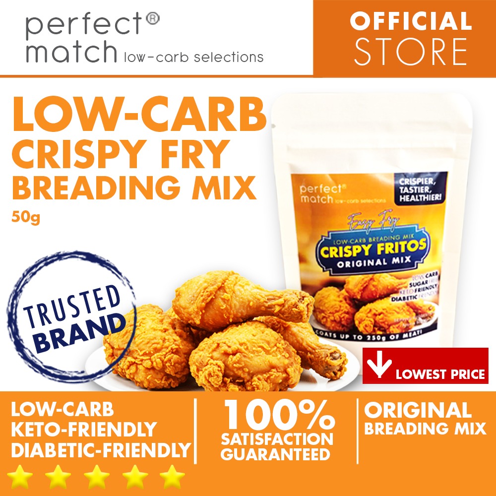 PerfectMatch Low-carb® l Keto Crispy Fry Breading Mix l Crispy Fritos Original 50g l Sugarfree
