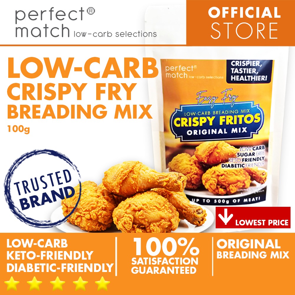 PerfectMatch Low-carb® l Keto Crispy Fry Breading Mix l Crispy Fritos Original 100g l Sugarfree