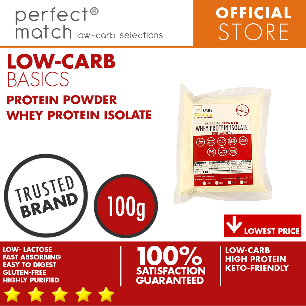 PerfectMatch Low-carb | Whey Protein Isolate | High-Protein Powder | Keto-Friendly | Low-Lactose | Gluten-Free | Highly Purified | Fast Absorbing | Easy to Digest