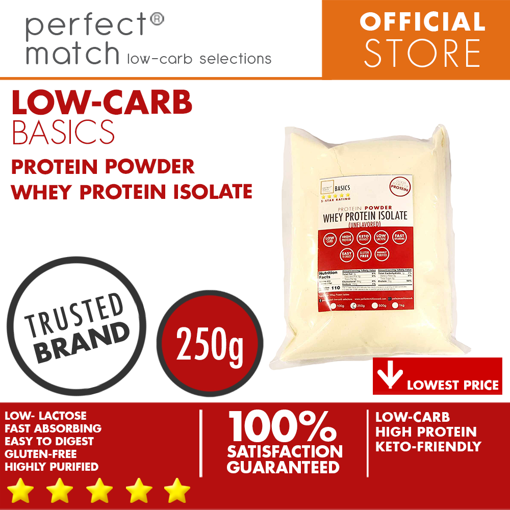 PerfectMatch Low-carb | Whey Protein Isolate | High-Protein Powder | Keto-Friendly | Low-Lactose | Gluten-Free | Highly Purified | Fast Absorbing | Easy to Digest