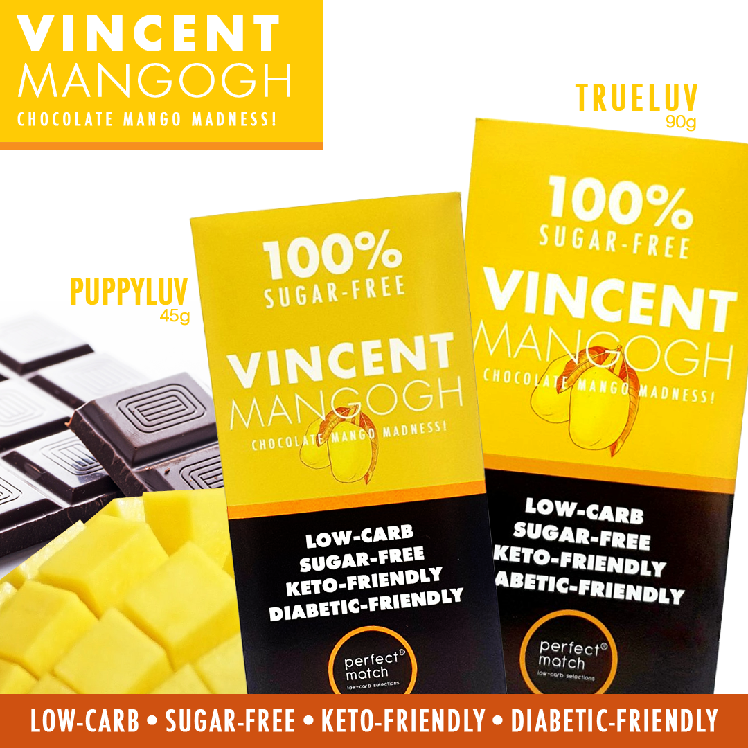 PerfectMatch Low-carb l Keto Sugar-Free Chocolate Mango I Vincent Mangogh 90g l Sugarfree