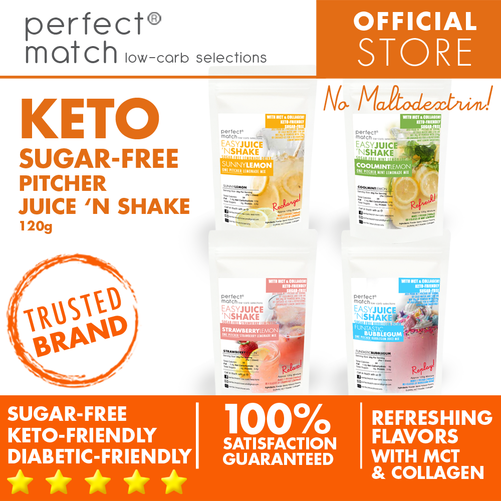 PerfectMatch Low-carb® l Keto Juice N’ Shake l Sunny Lemonade l Pitcher Size l Sugar-free