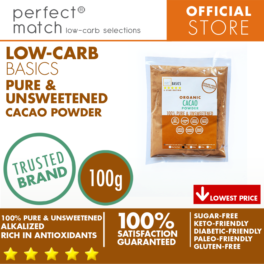 PerfectMatch Low-carb® l Cocoa Powder l Sugar-Free I Low-carb l Keto-Friendly l Paleo-Friendly l Gluten-Free l Diabetic- Friendly l Dairy-Free l Vegan l Antioxidants