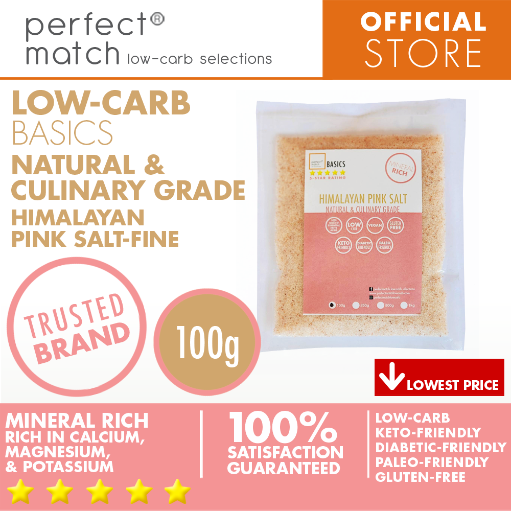 PerfectMatch Low-carb® l Pink Fine Himalayan Salt I Low-carb l Keto-Friendly l Paleo-Friendly l Gluten-Free l Diabetic-Friendly l Vegan l Rich in Minerals