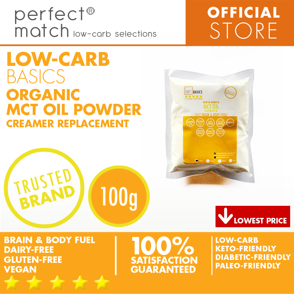 PerfectMatch Low-carb® l Organic MCT Oil Powder I Keto-Friendly l Paleo-Friendly l Gluten-Free l Diabetic- Friendly l Coffee Creamer Replacement