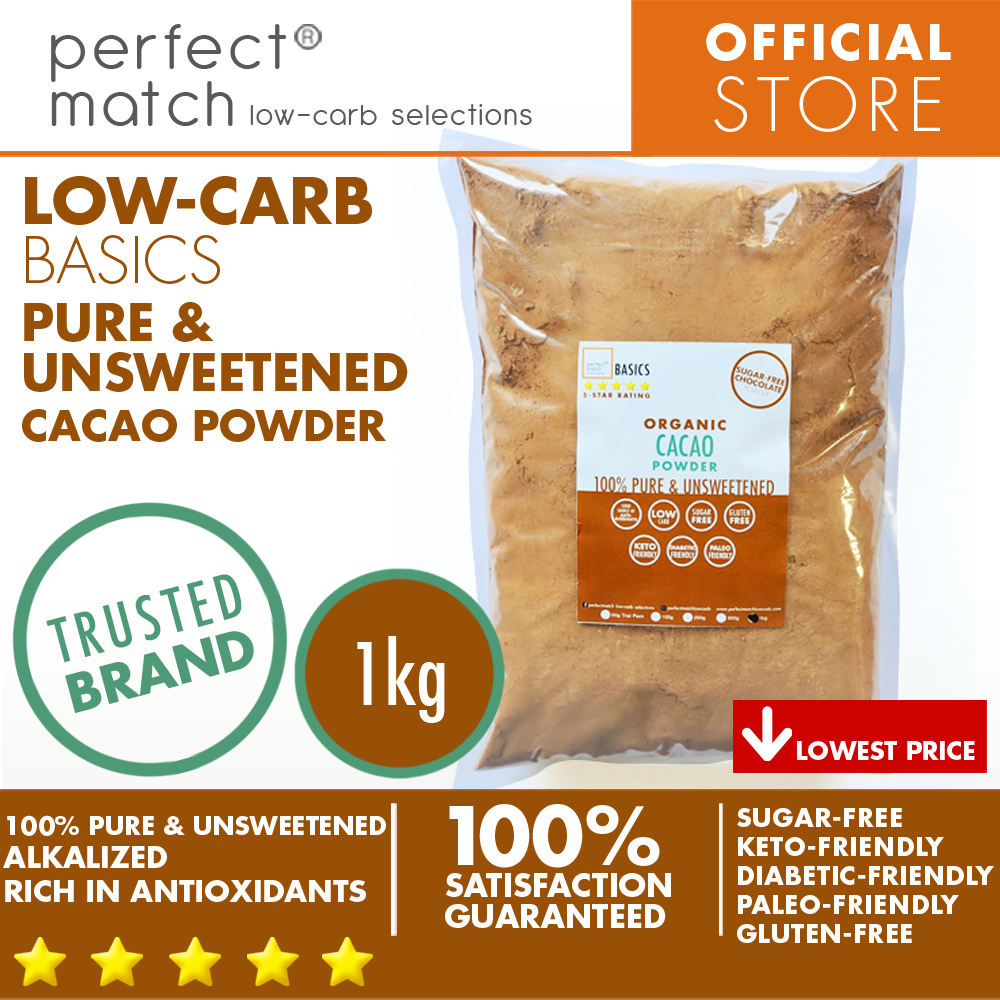 PerfectMatch Low-carb® l Cocoa Powder l Sugar-Free I Low-carb l Keto-Friendly l Paleo-Friendly l Gluten-Free l Diabetic- Friendly l Dairy-Free l Vegan l Antioxidants