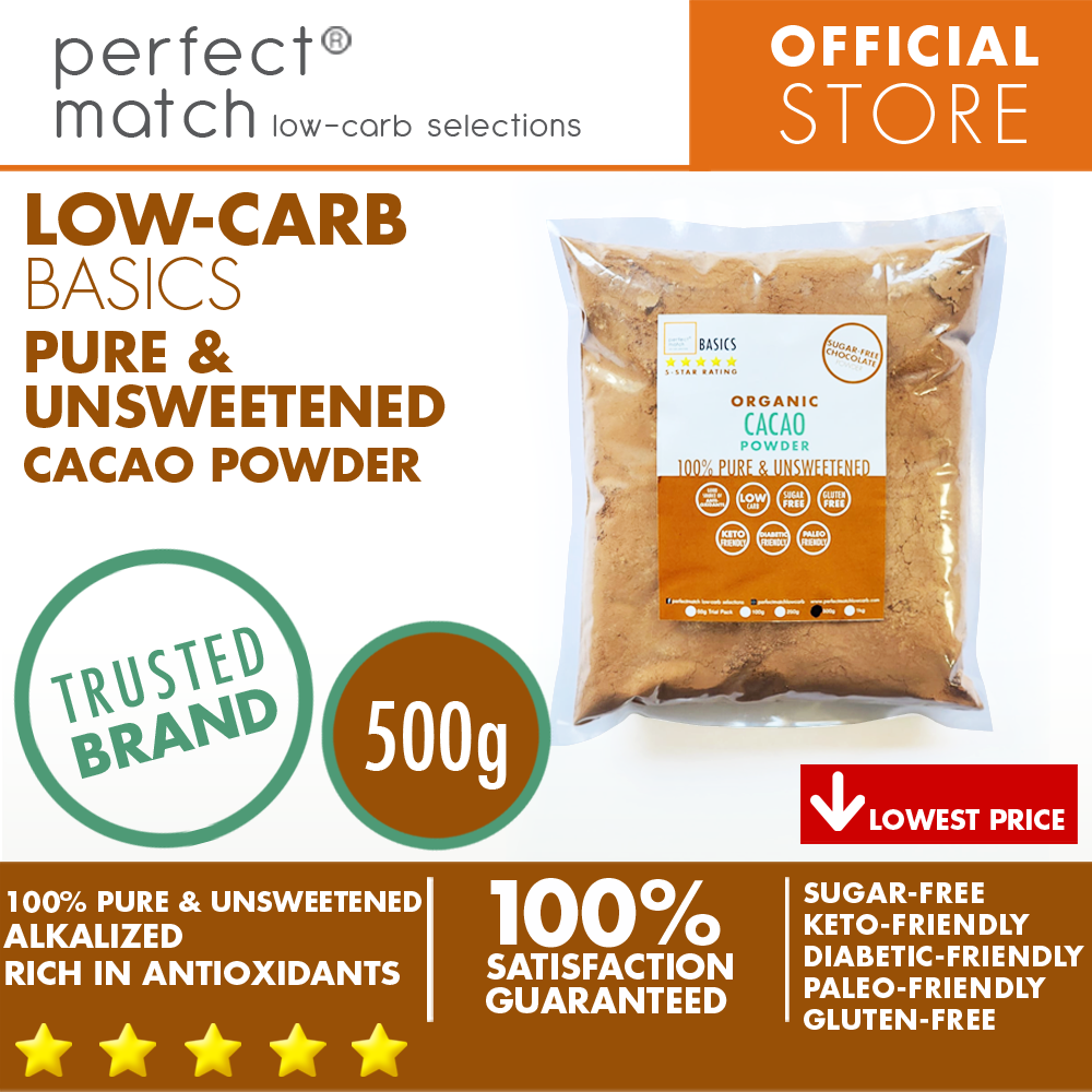 PerfectMatch Low-carb® l Cocoa Powder l Sugar-Free I Low-carb l Keto-Friendly l Paleo-Friendly l Gluten-Free l Diabetic- Friendly l Dairy-Free l Vegan l Antioxidants