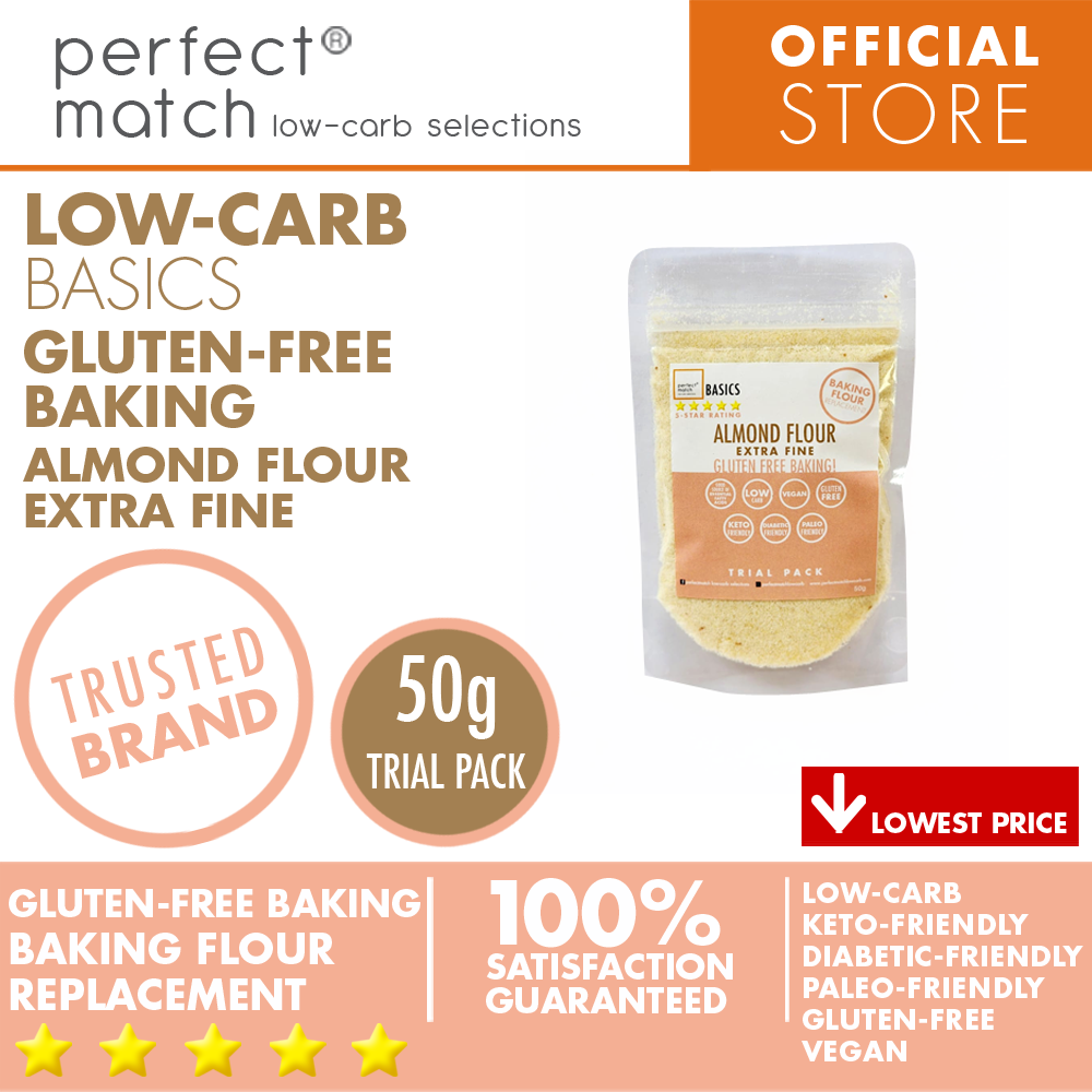 PerfectMatch Low-carb® l Almond Flour -Extra Fine l Keto-Friendly l Paleo-Friendly l Gluten-Free l Diabetic- Friendly l Dairy-Free l Vegan l NEW PRODUCT!