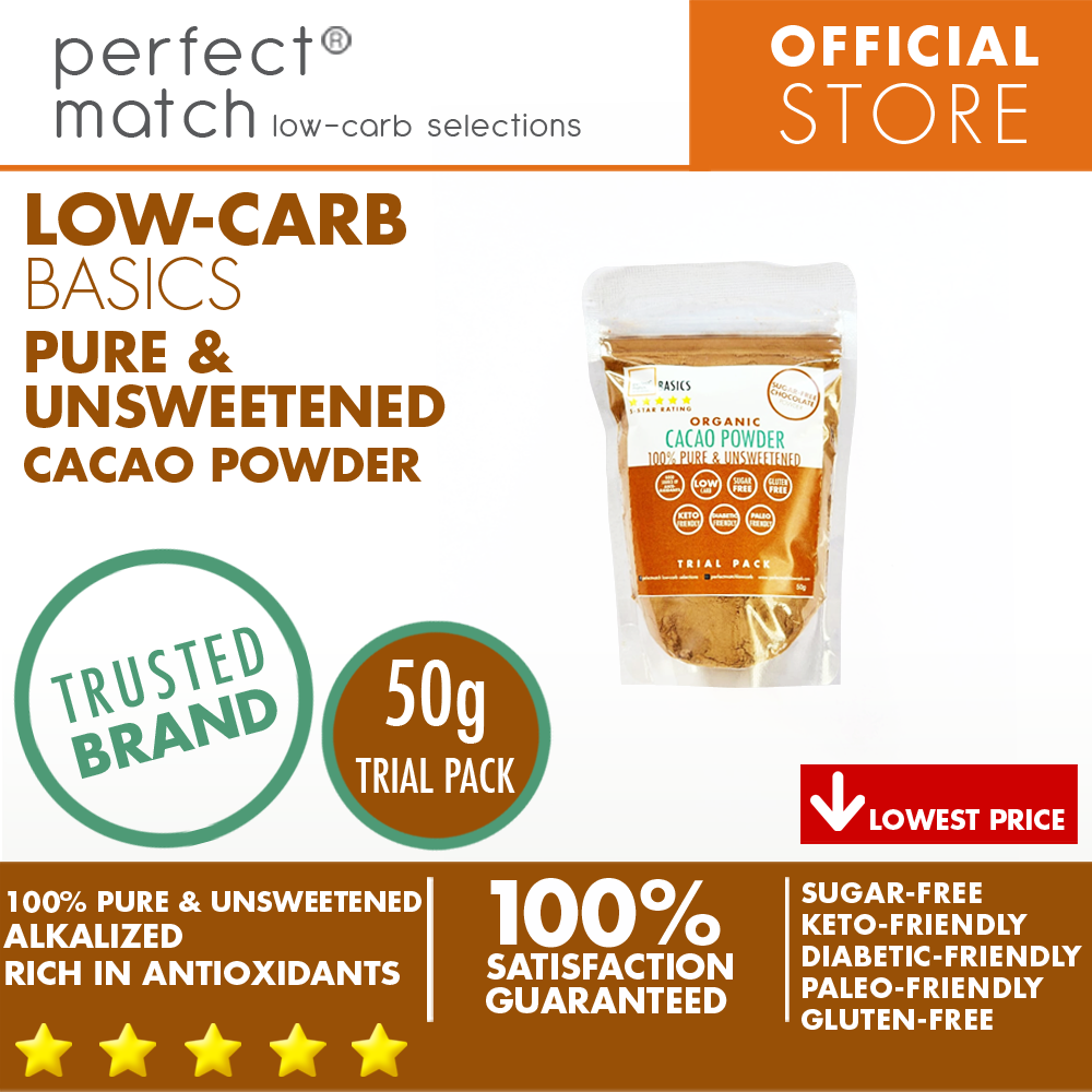 PerfectMatch Low-carb® l Cocoa Powder l Sugar-Free I Low-carb l Keto-Friendly l Paleo-Friendly l Gluten-Free l Diabetic- Friendly l Dairy-Free l Vegan l Antioxidants