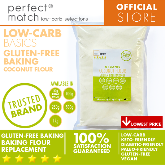 PerfectMatch Low-carb® l Coconut Flour l Keto-Friendly l Paleo-Friendly l Gluten-Free l Diabetic- Friendly l Dairy-Free l Vegan I NEW PRODUCT!