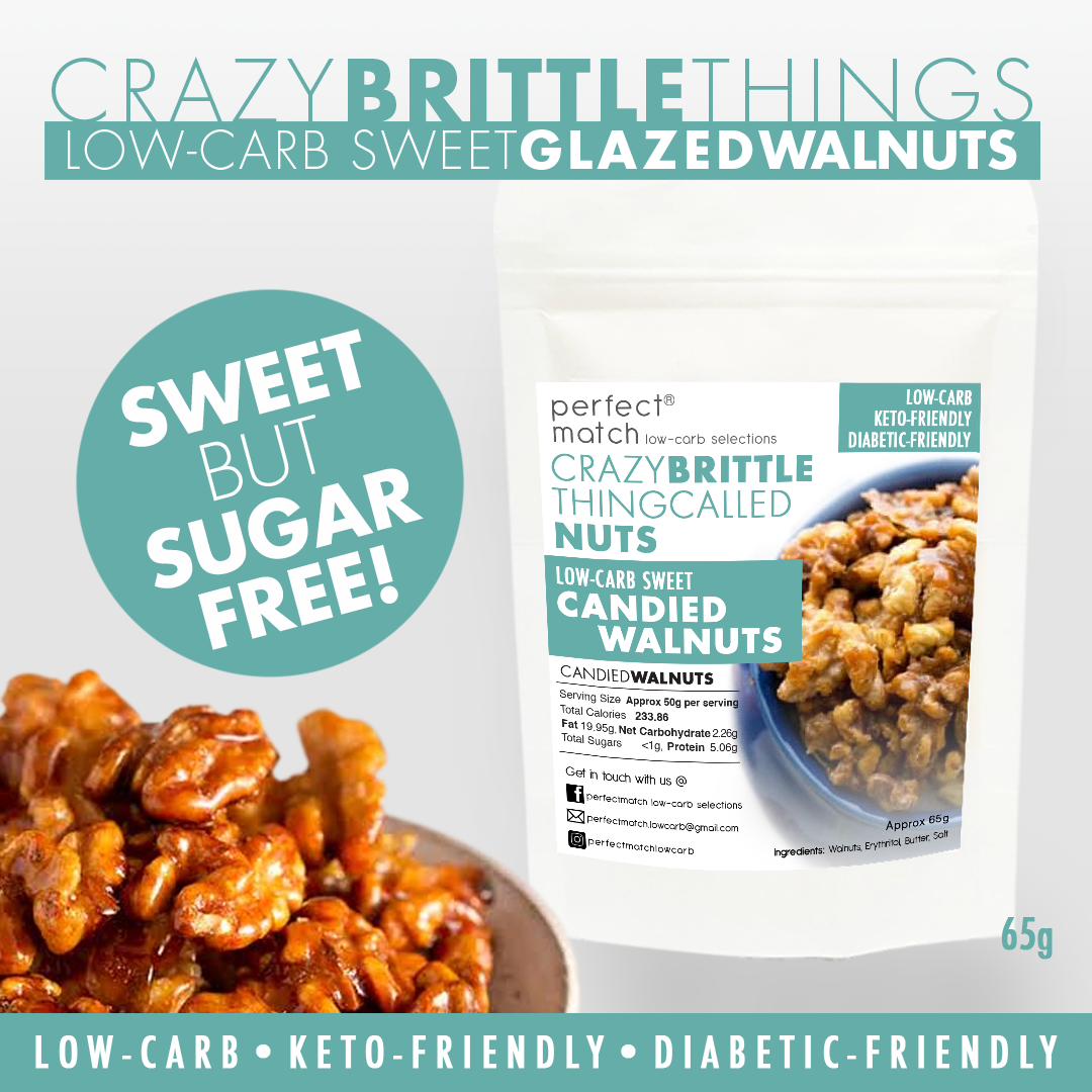 PerfectMatch Low-carb® l Keto Candied Walnut Brittle l 65g l Sugar-free