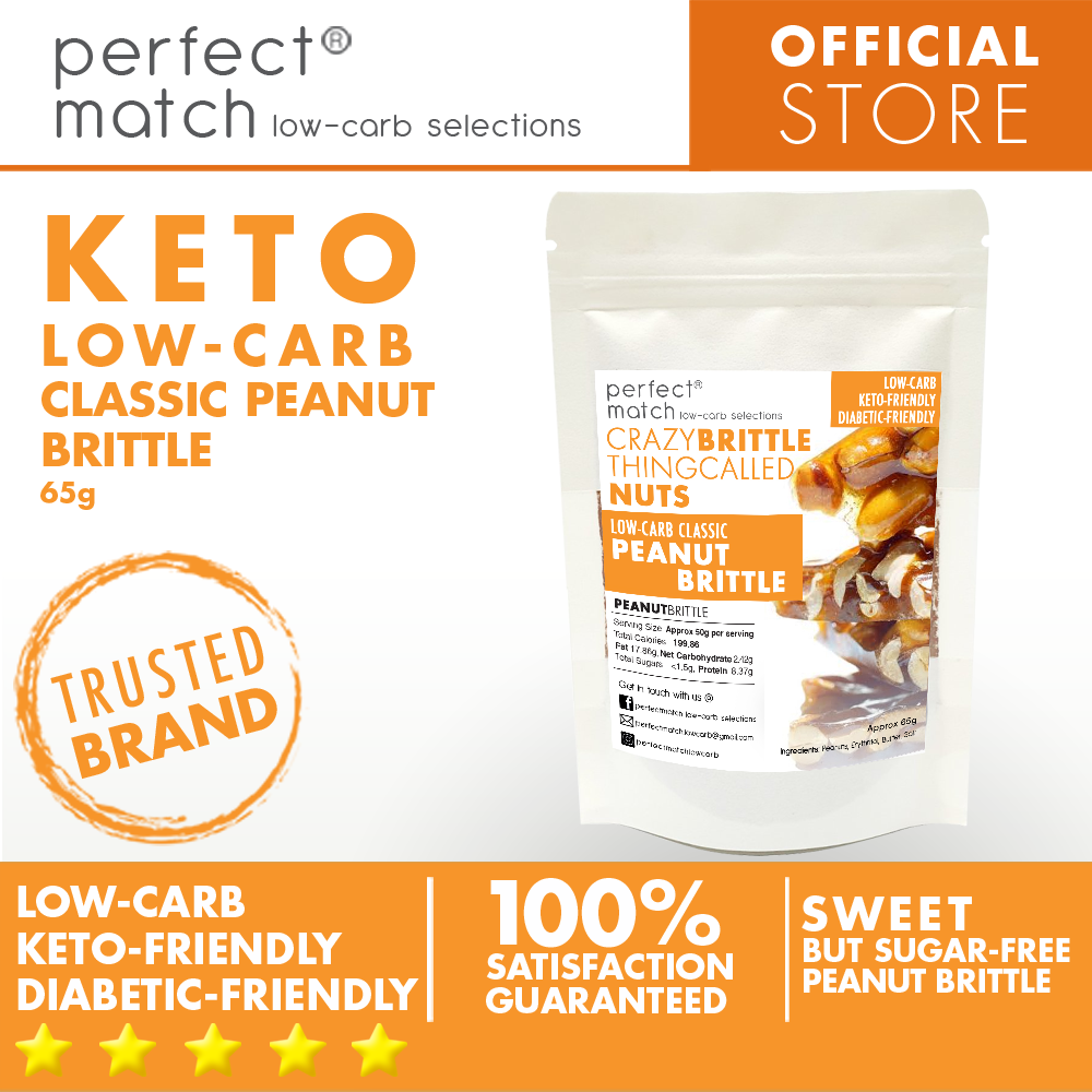 PerfectMatch Low-carb® l Keto Peanut Brittle l 65 grams l Sugar-free