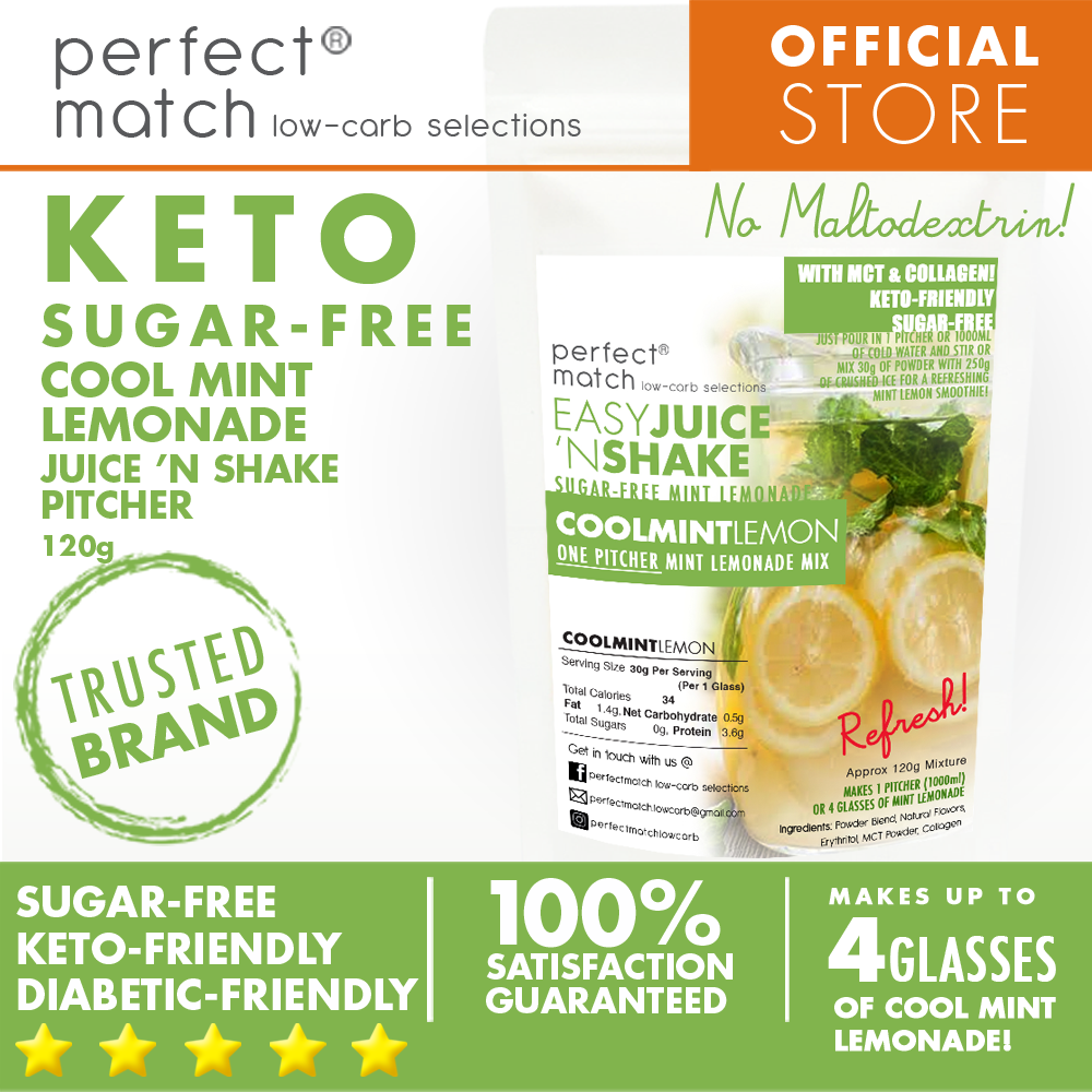 PerfectMatch Low-carb® l Keto Juice N’ Shake l Mint Lemonade l Pitcher Size l Sugar-free