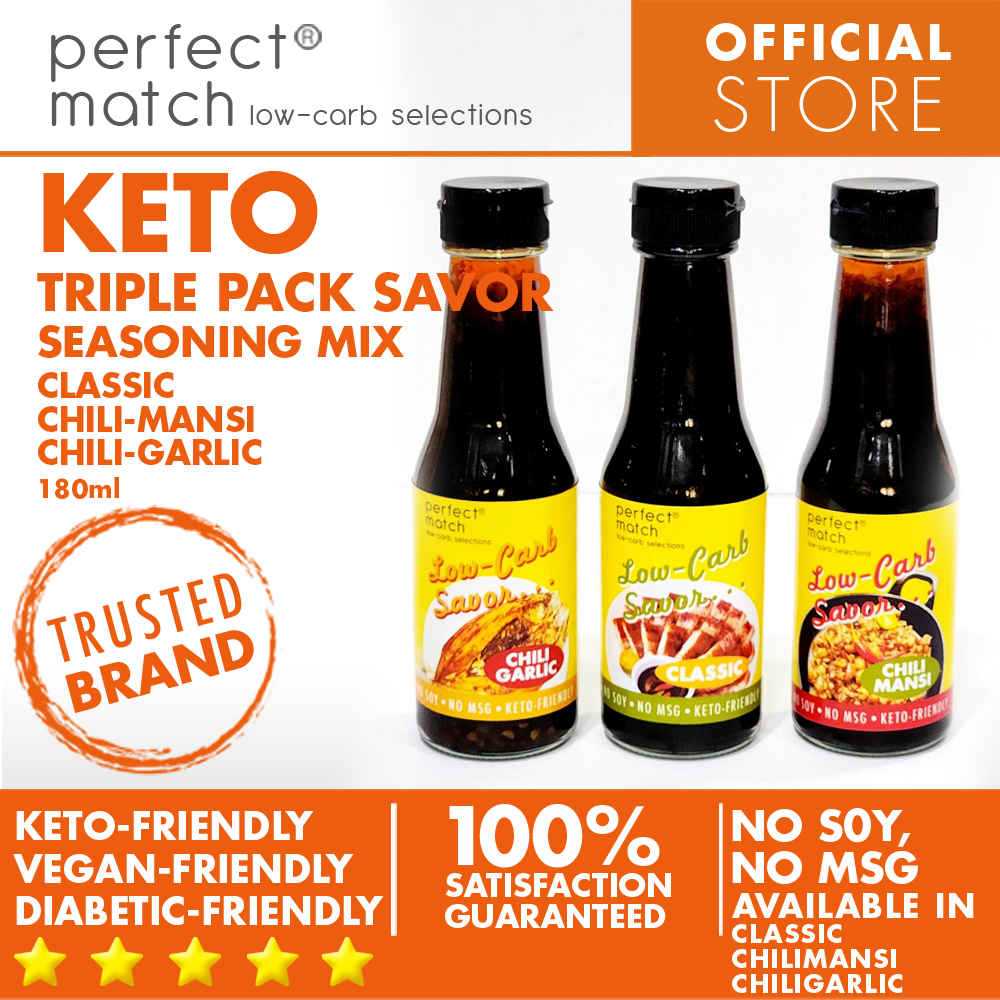 PerfectMatch Low-carb® I Savor Liquid Seasoning l Keto-friendly l Vegan-Friendly l Diabetic-Friendly l 180ml