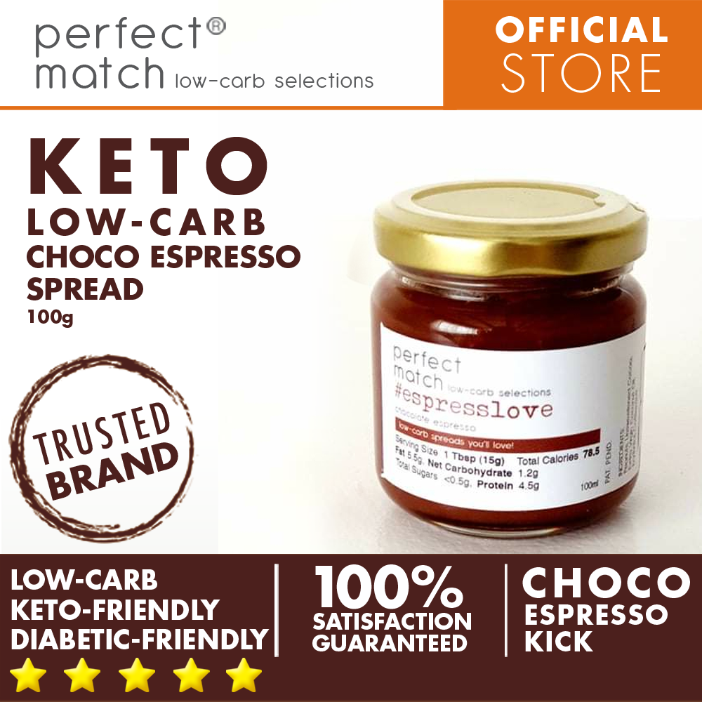 PerfectMatch Low-carb l Keto Choco Espresso Spread l Espresslove 100g l Sugarfree