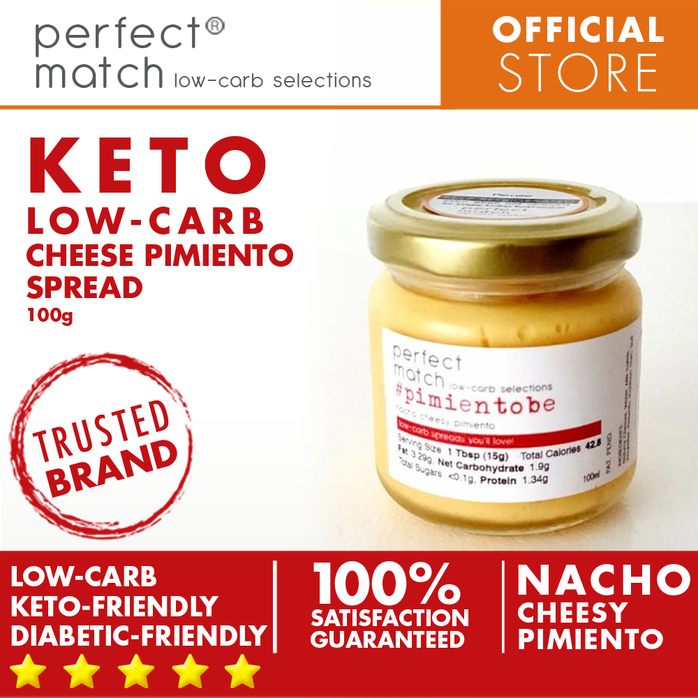 PerfectMatch Low-carb l Keto Cheesy Pimiento Spread l Pimientobe 100g l Sugarfree