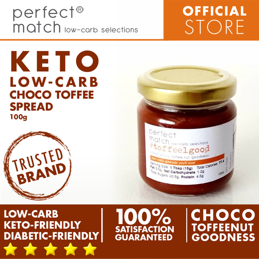 PerfectMatch Low-carb l Keto Choco Toffee Spread l Toffeelgood 100g l Sugarfree