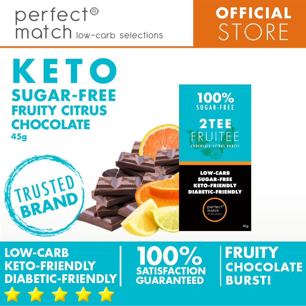 PerfectMatch Low-carb l Keto Sugar-Free Chocolate Fruity  l 2TEE Fruity 45g l Sugarfree